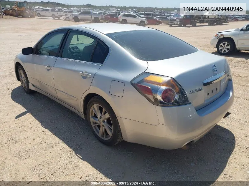 2010 Nissan Altima 2.5 S VIN: 1N4AL2AP2AN440945 Lot: 40342862