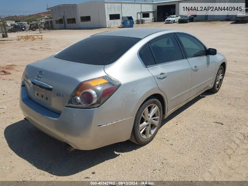 2010 Nissan Altima 2.5 S VIN: 1N4AL2AP2AN440945 Lot: 40342862