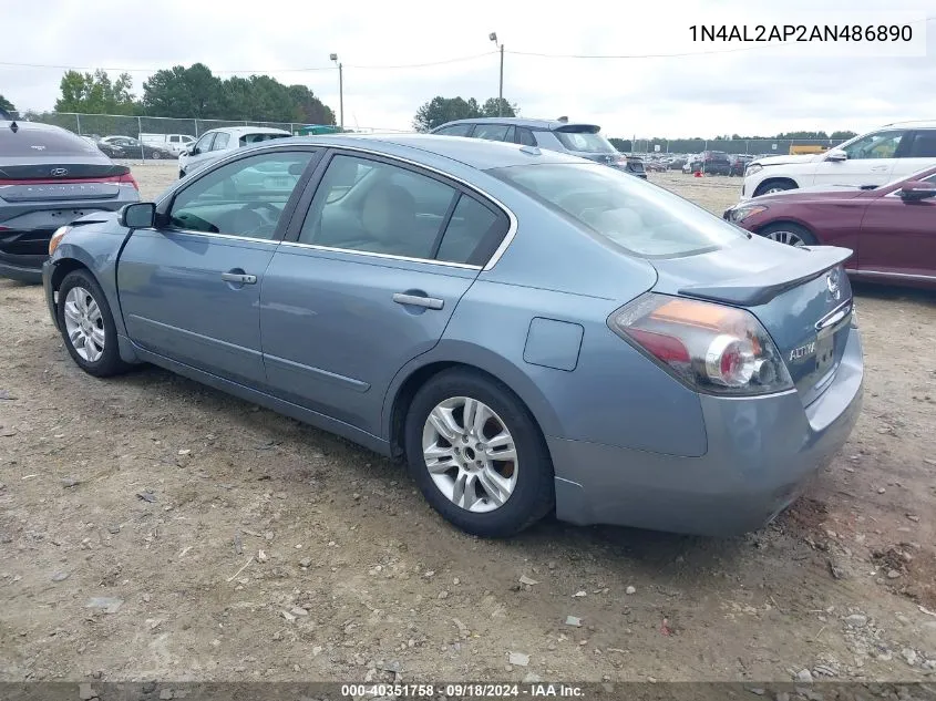 2010 Nissan Altima 2.5 S VIN: 1N4AL2AP2AN486890 Lot: 40351758