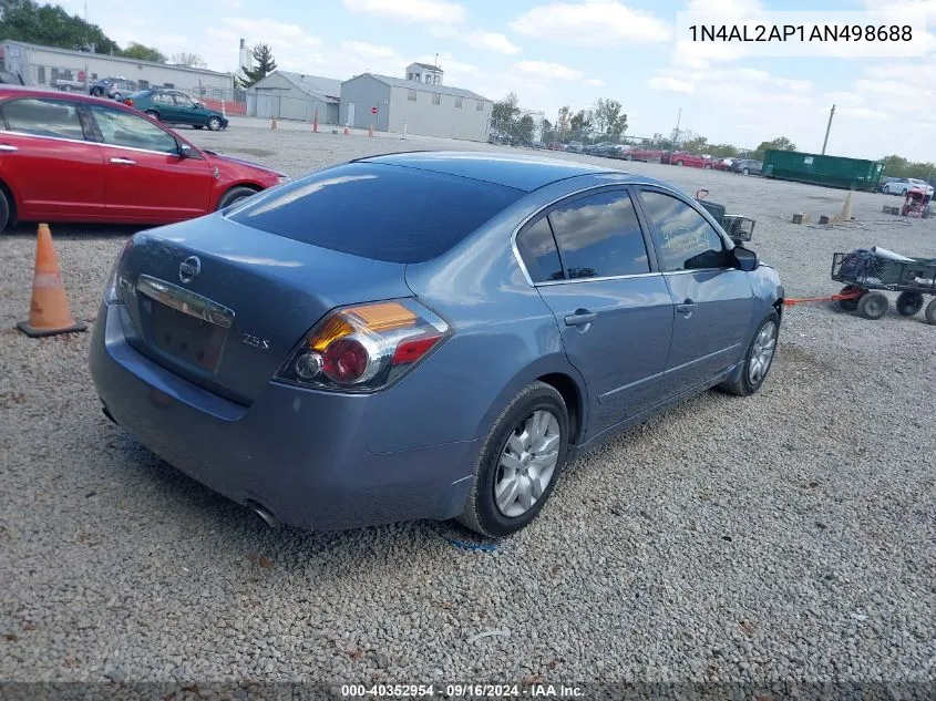 2010 Nissan Altima 2.5 S VIN: 1N4AL2AP1AN498688 Lot: 40352954