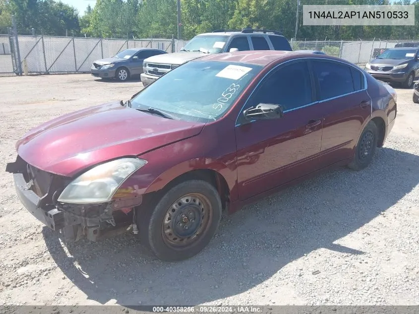 2010 Nissan Altima 2.5 S VIN: 1N4AL2AP1AN510533 Lot: 40358256