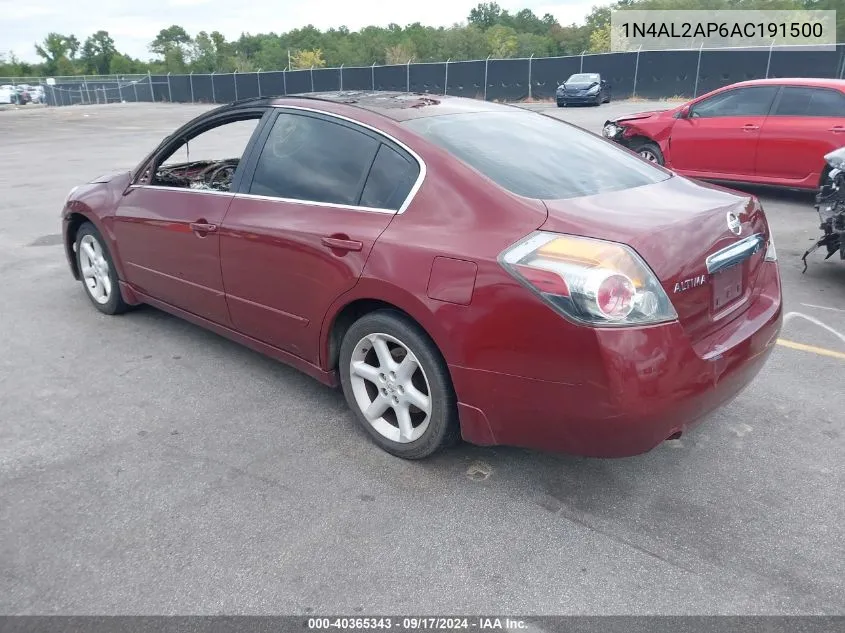 2010 Nissan Altima 2.5 S VIN: 1N4AL2AP6AC191500 Lot: 40365343