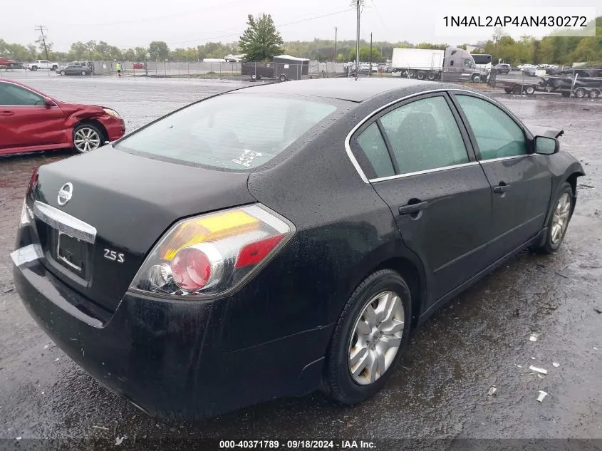 2010 Nissan Altima S VIN: 1N4AL2AP4AN430272 Lot: 40371789