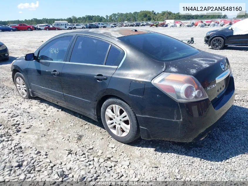 2010 Nissan Altima 2.5 S VIN: 1N4AL2AP2AN548160 Lot: 40401238