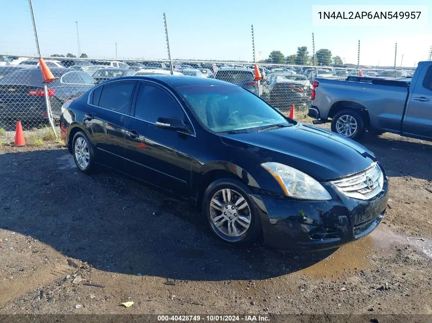 2010 Nissan Altima 2.5 S VIN: 1N4AL2AP6AN549957 Lot: 40428749