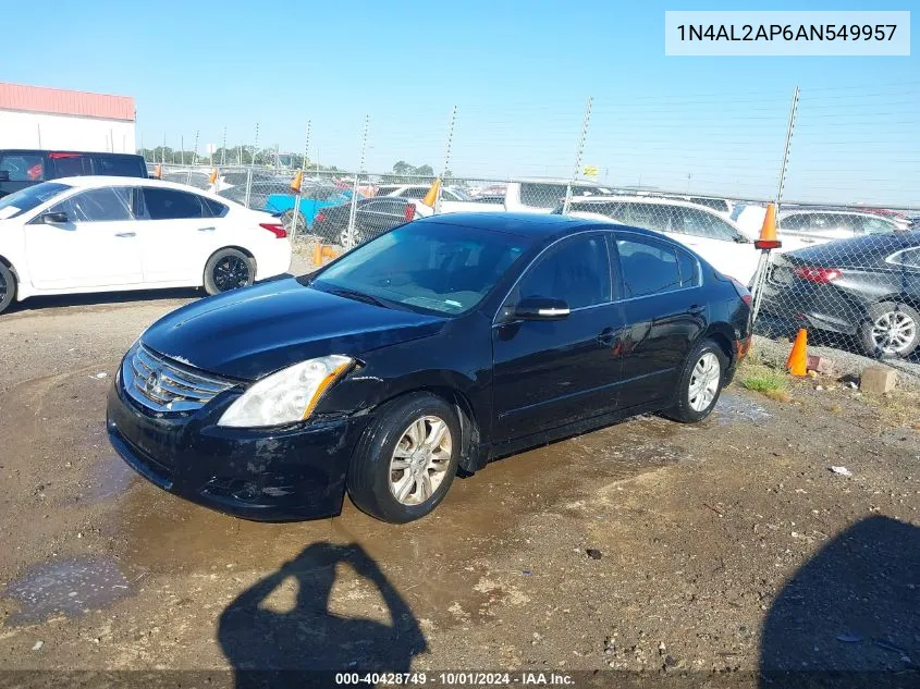 2010 Nissan Altima 2.5 S VIN: 1N4AL2AP6AN549957 Lot: 40428749