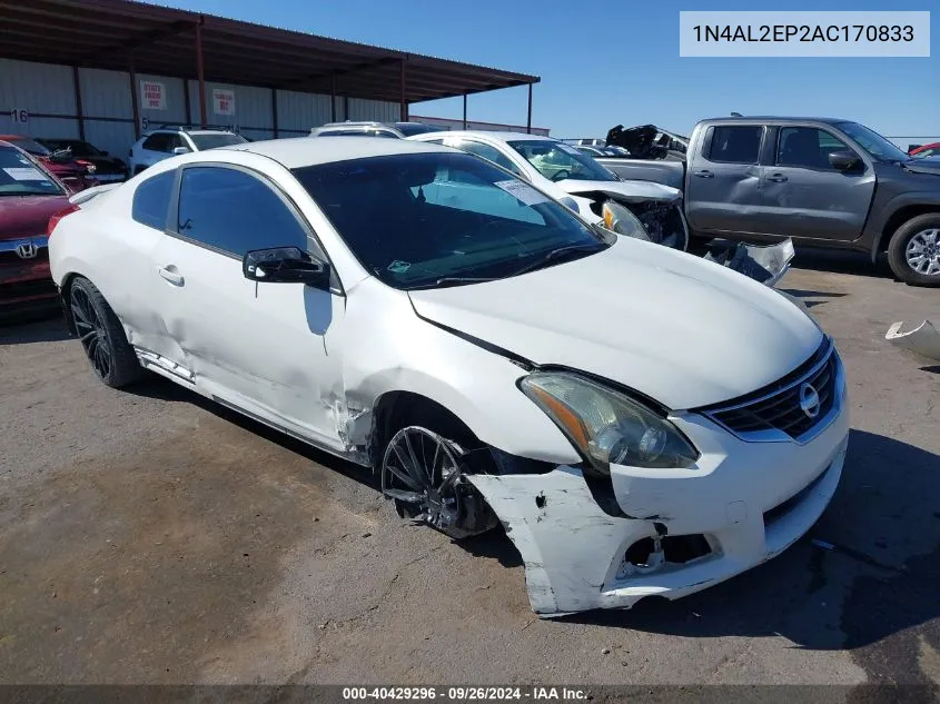 2010 Nissan Altima S VIN: 1N4AL2EP2AC170833 Lot: 40429296