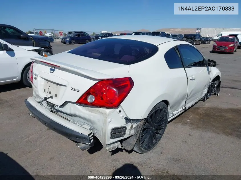 2010 Nissan Altima S VIN: 1N4AL2EP2AC170833 Lot: 40429296