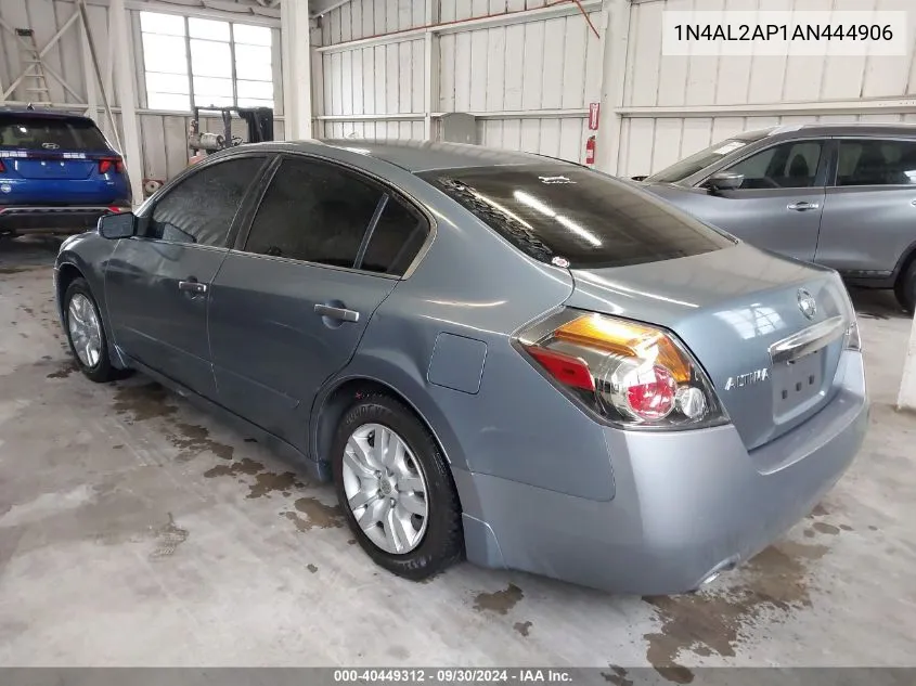 2010 Nissan Altima 2.5 S VIN: 1N4AL2AP1AN444906 Lot: 40449312