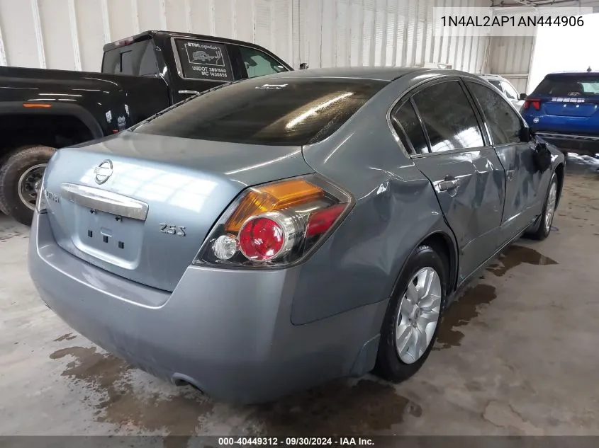 2010 Nissan Altima 2.5 S VIN: 1N4AL2AP1AN444906 Lot: 40449312