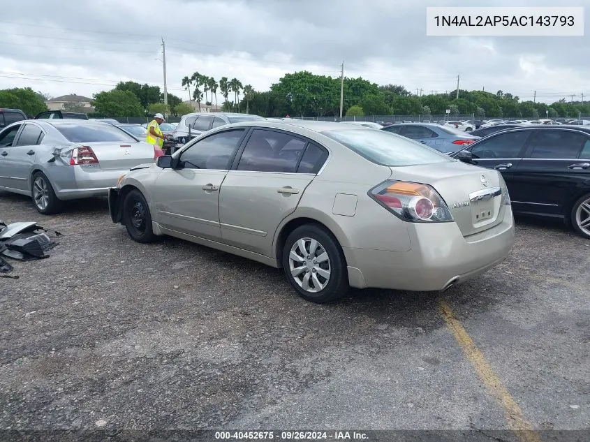 2010 Nissan Altima 2.5 S VIN: 1N4AL2AP5AC143793 Lot: 40452675