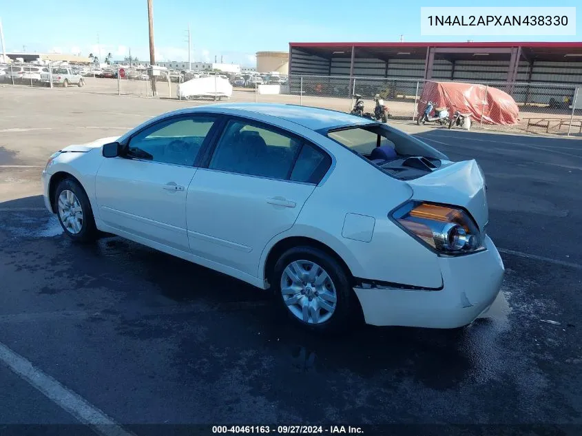 2010 Nissan Altima 2.5 S VIN: 1N4AL2APXAN438330 Lot: 40461163