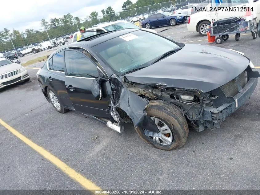 2010 Nissan Altima 2.5 S VIN: 1N4AL2AP7AN512514 Lot: 40463250