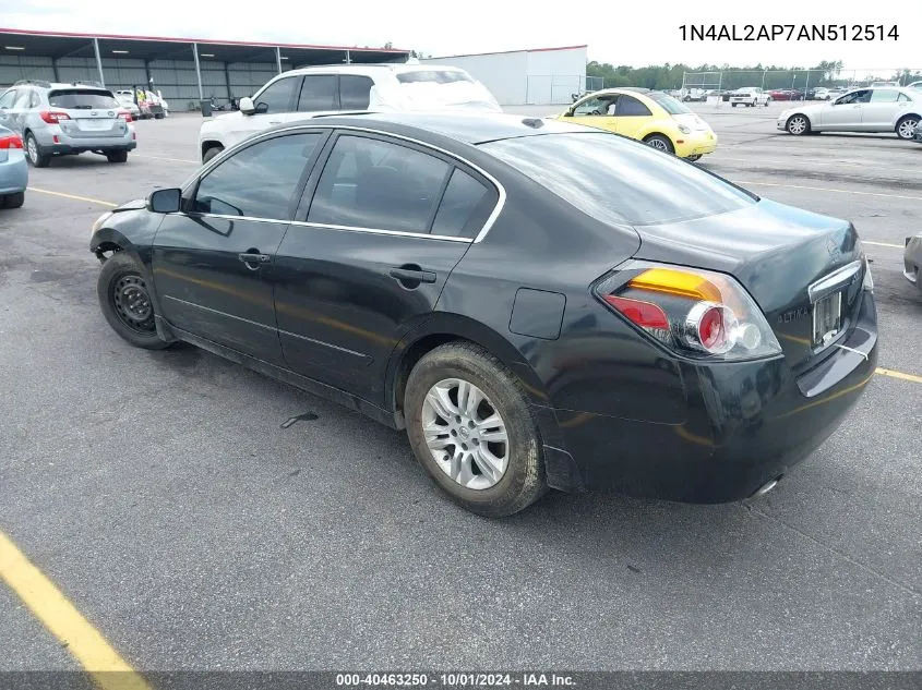 2010 Nissan Altima 2.5 S VIN: 1N4AL2AP7AN512514 Lot: 40463250