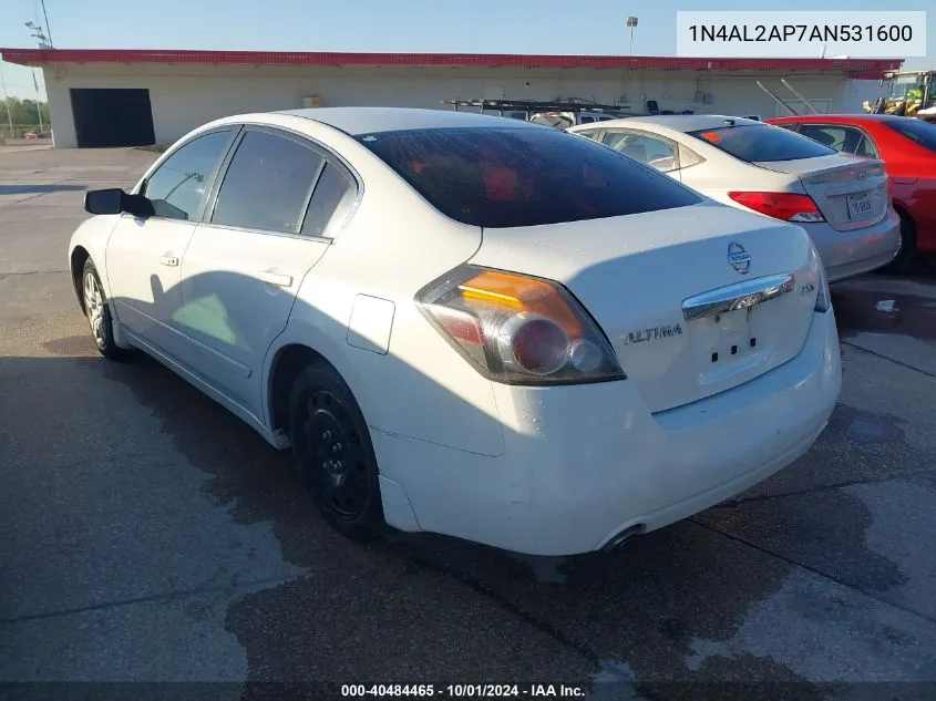 2010 Nissan Altima S VIN: 1N4AL2AP7AN531600 Lot: 40484465