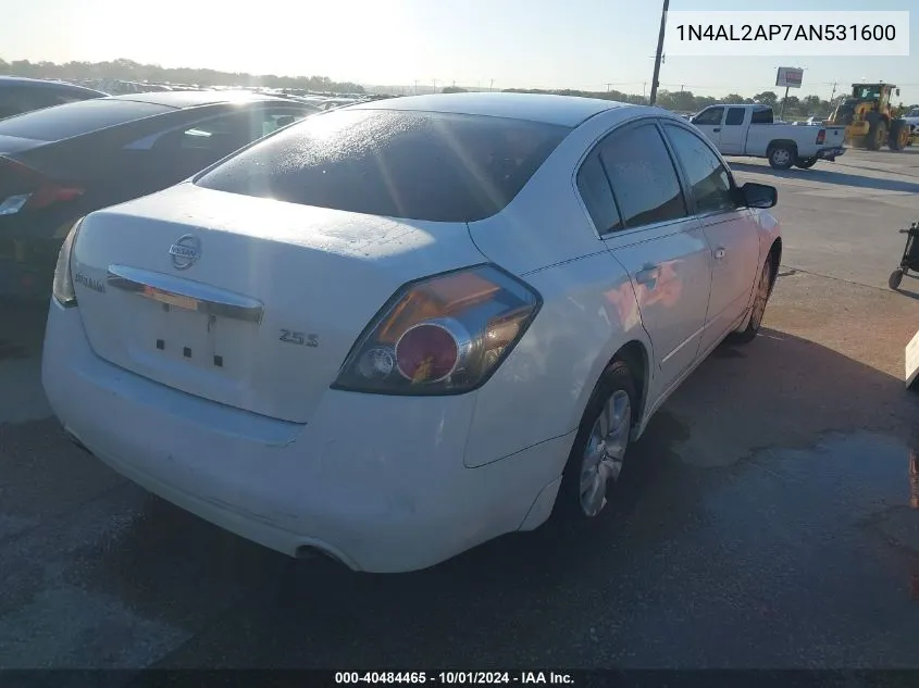 2010 Nissan Altima S VIN: 1N4AL2AP7AN531600 Lot: 40484465