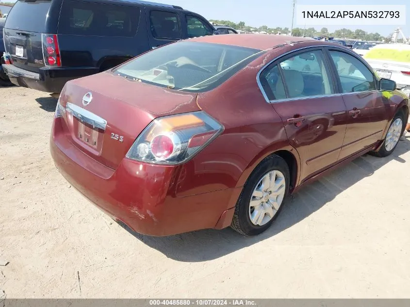 2010 Nissan Altima 2.5 S VIN: 1N4AL2AP5AN532793 Lot: 40485880