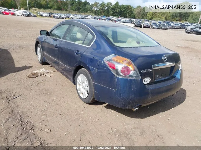 2010 Nissan Altima 2.5 S VIN: 1N4AL2AP4AN561265 Lot: 40494020