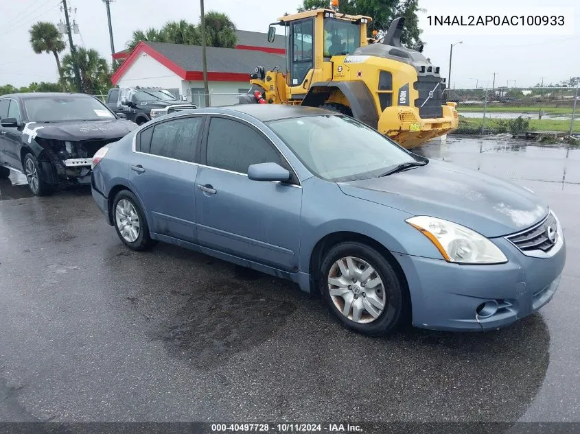 2010 Nissan Altima 2.5 S VIN: 1N4AL2AP0AC100933 Lot: 40497728