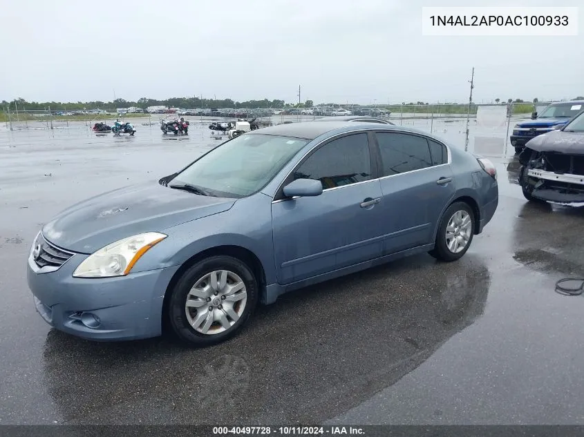 2010 Nissan Altima 2.5 S VIN: 1N4AL2AP0AC100933 Lot: 40497728