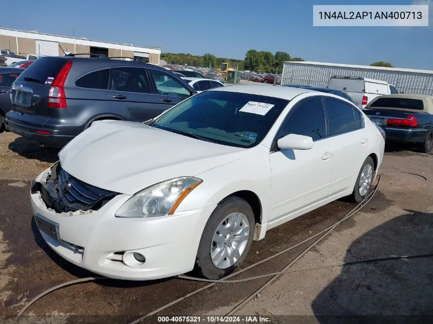 2010 Nissan Altima 2.5 S VIN: 1N4AL2AP1AN400713 Lot: 40575321