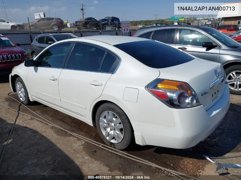 2010 Nissan Altima 2.5 S VIN: 1N4AL2AP1AN400713 Lot: 40575321