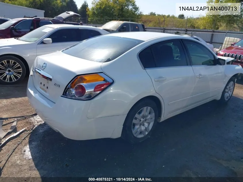 2010 Nissan Altima 2.5 S VIN: 1N4AL2AP1AN400713 Lot: 40575321