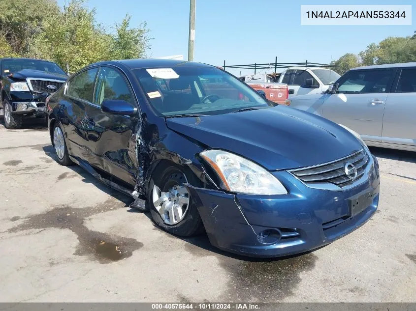 2010 Nissan Altima 2.5 S VIN: 1N4AL2AP4AN553344 Lot: 40575644