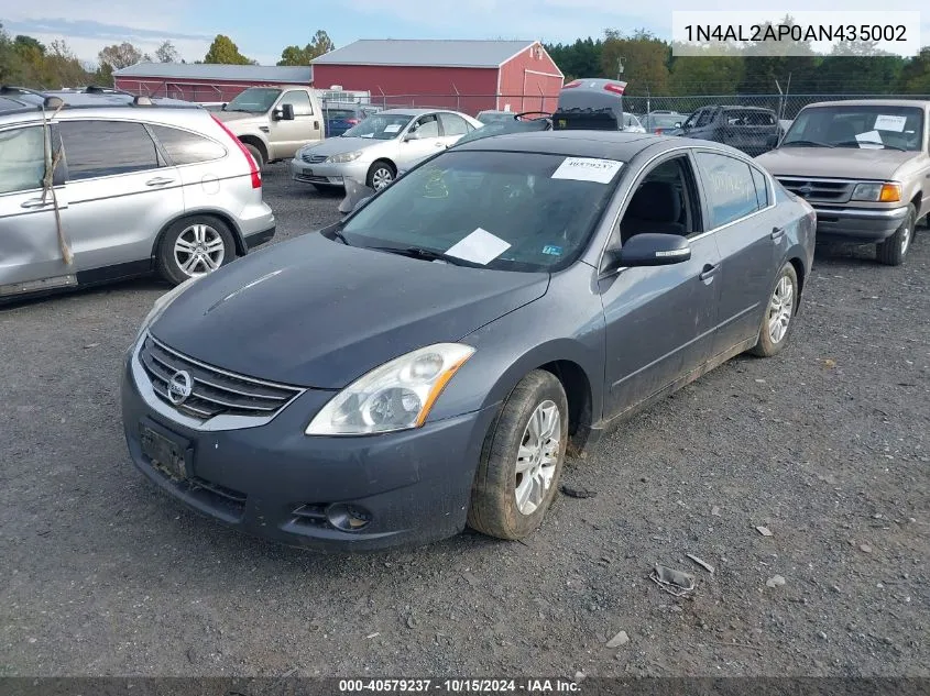 2010 Nissan Altima 2.5 S VIN: 1N4AL2AP0AN435002 Lot: 40579237