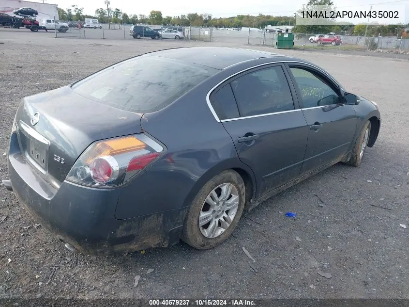 2010 Nissan Altima 2.5 S VIN: 1N4AL2AP0AN435002 Lot: 40579237