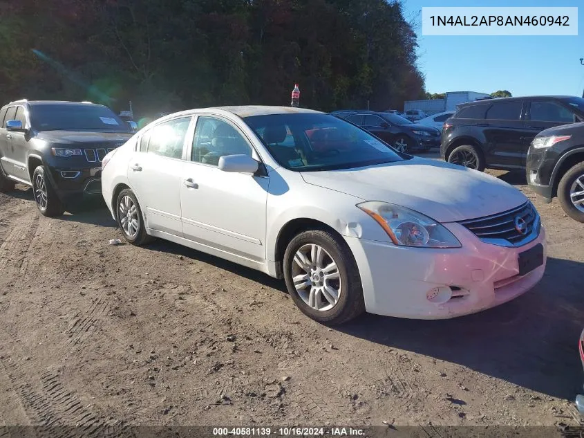 2010 Nissan Altima 2.5 S VIN: 1N4AL2AP8AN460942 Lot: 40581139