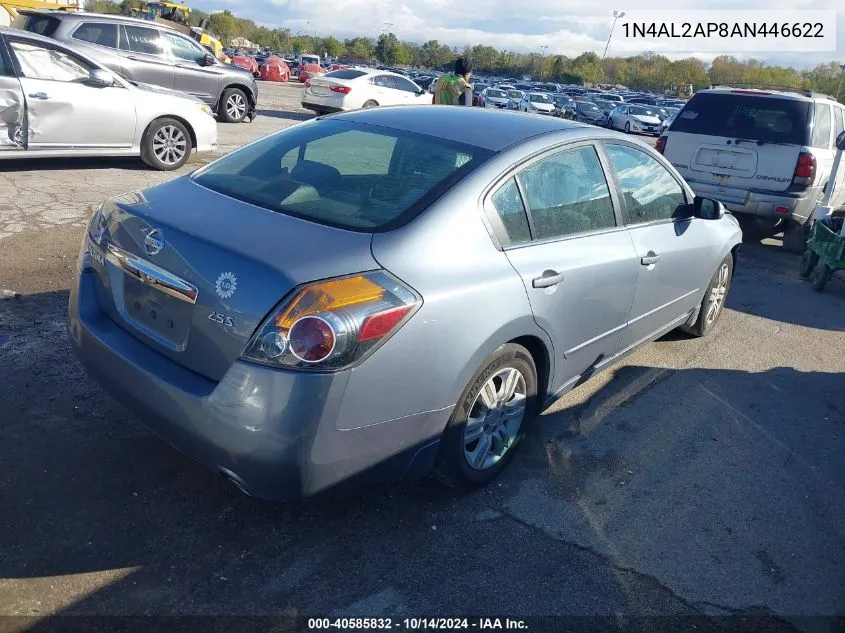 2010 Nissan Altima S VIN: 1N4AL2AP8AN446622 Lot: 40585832