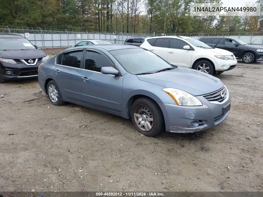 2010 Nissan Altima 2.5 S VIN: 1N4AL2AP5AN449980 Lot: 40592012