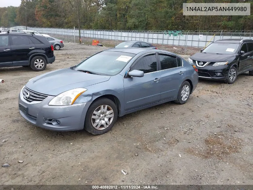 2010 Nissan Altima 2.5 S VIN: 1N4AL2AP5AN449980 Lot: 40592012