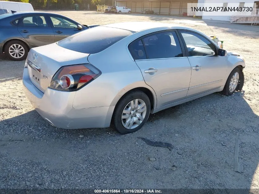 1N4AL2AP7AN443730 2010 Nissan Altima 2.5 S