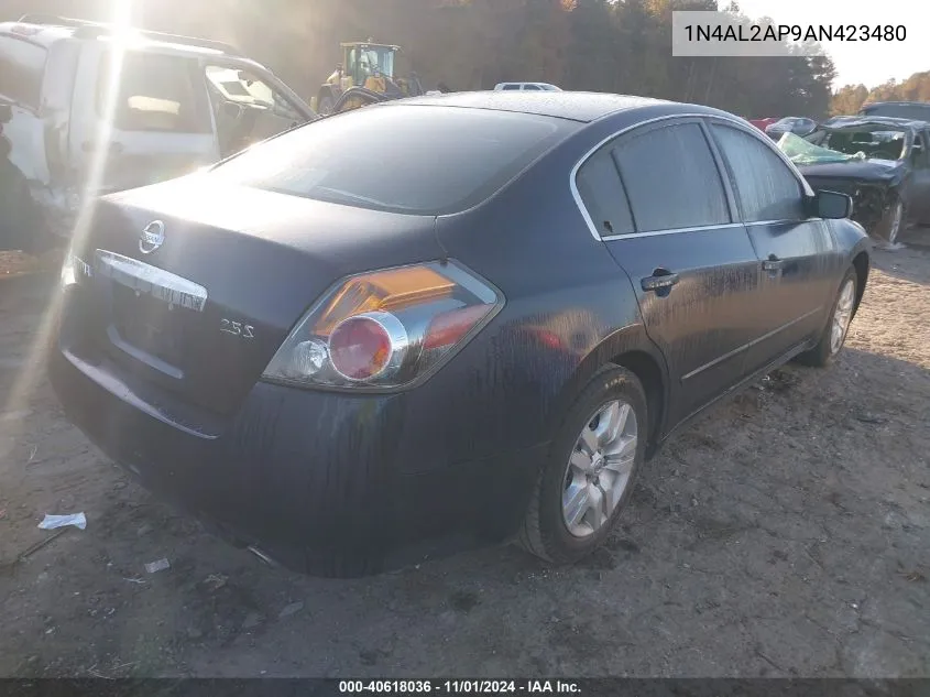 2010 Nissan Altima 2.5 S VIN: 1N4AL2AP9AN423480 Lot: 40618036