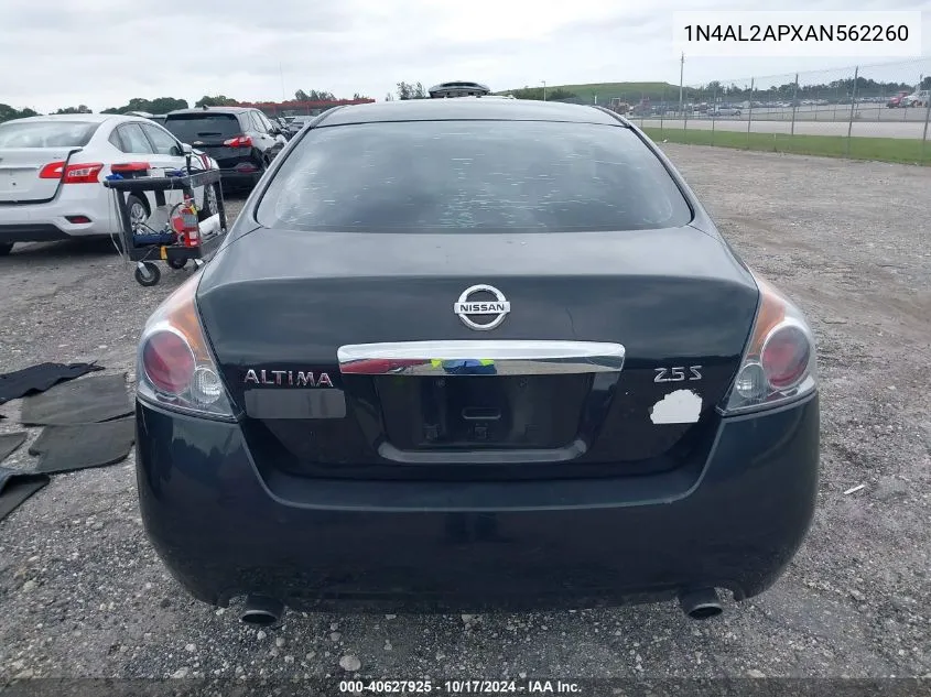 2010 Nissan Altima 2.5 S VIN: 1N4AL2APXAN562260 Lot: 40627925