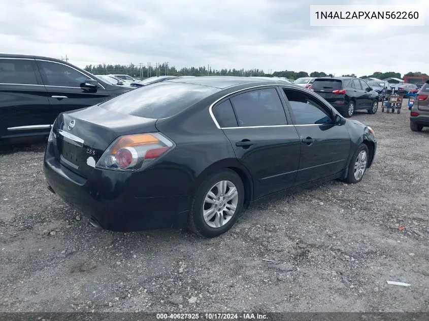 2010 Nissan Altima 2.5 S VIN: 1N4AL2APXAN562260 Lot: 40627925