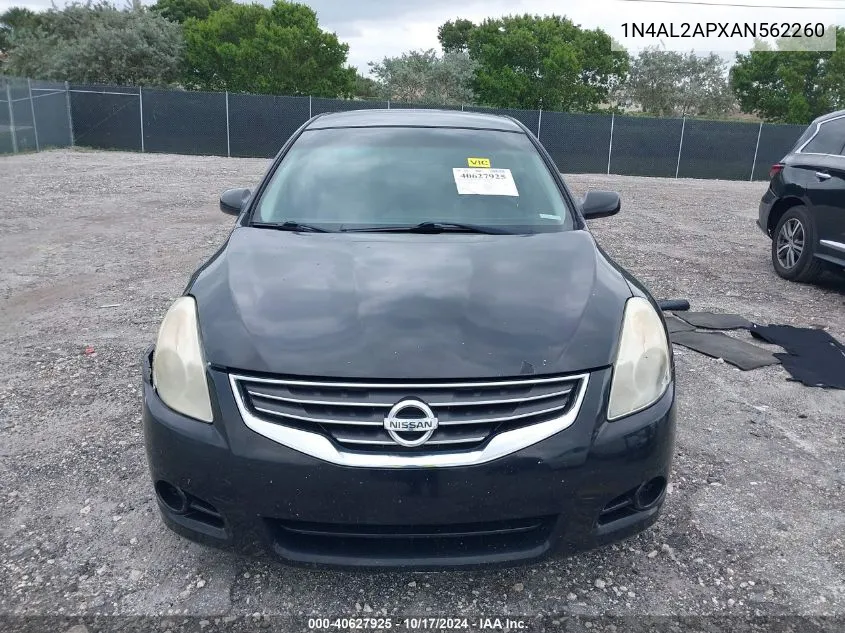 2010 Nissan Altima 2.5 S VIN: 1N4AL2APXAN562260 Lot: 40627925