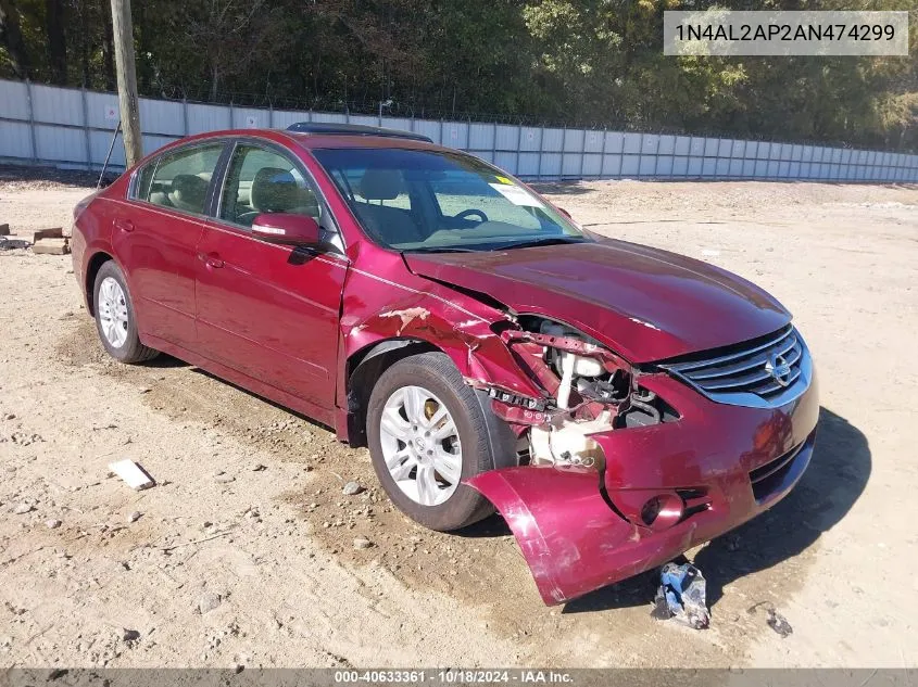 2010 Nissan Altima 2.5 S VIN: 1N4AL2AP2AN474299 Lot: 40633361