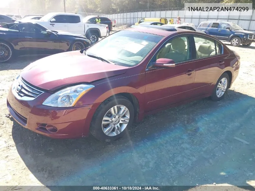 2010 Nissan Altima 2.5 S VIN: 1N4AL2AP2AN474299 Lot: 40633361