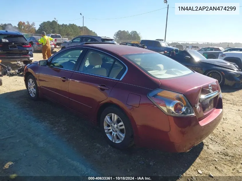 2010 Nissan Altima 2.5 S VIN: 1N4AL2AP2AN474299 Lot: 40633361