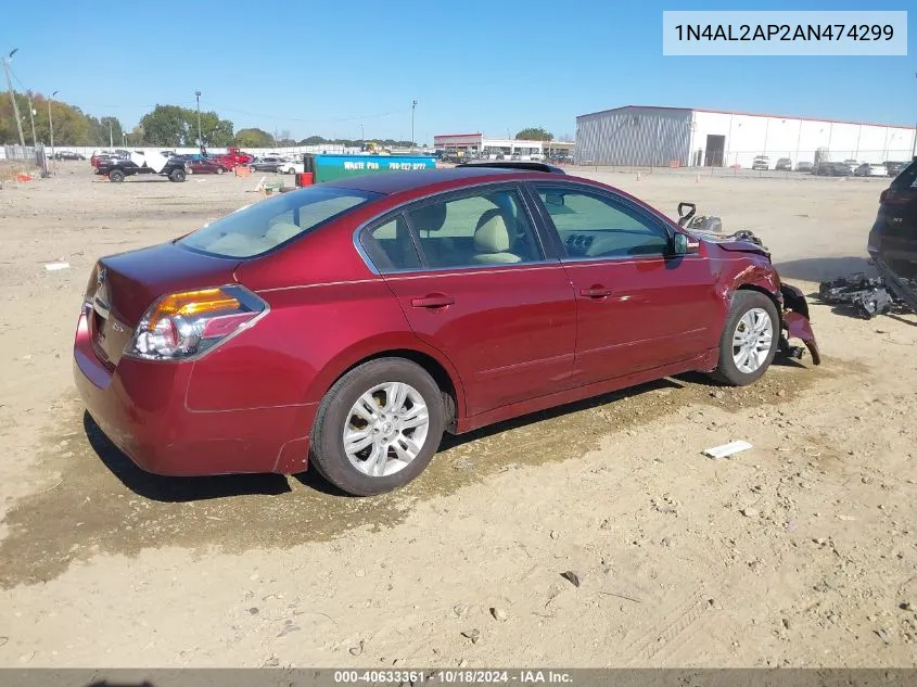 2010 Nissan Altima 2.5 S VIN: 1N4AL2AP2AN474299 Lot: 40633361