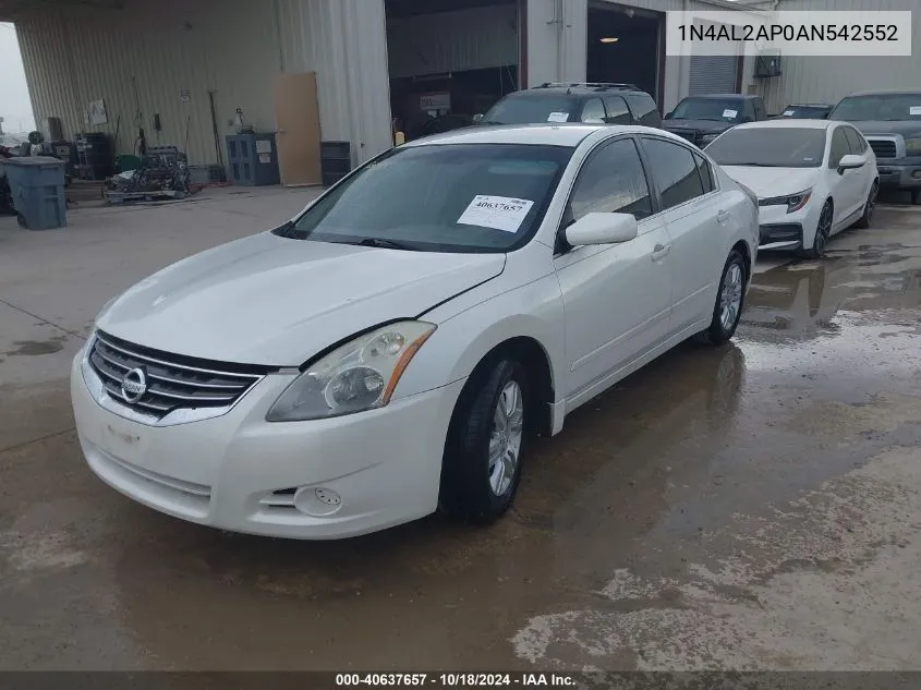 2010 Nissan Altima 2.5 S VIN: 1N4AL2AP0AN542552 Lot: 40637657