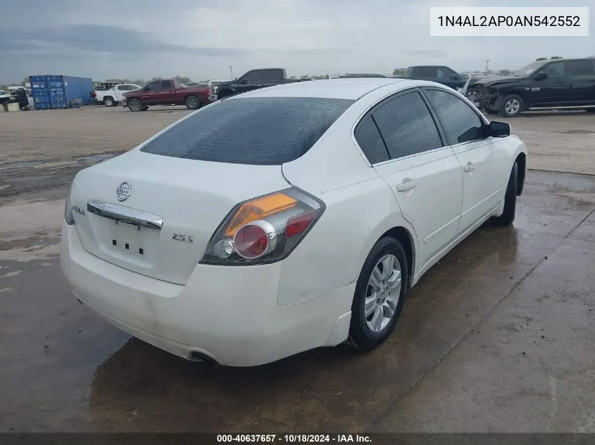 1N4AL2AP0AN542552 2010 Nissan Altima 2.5 S