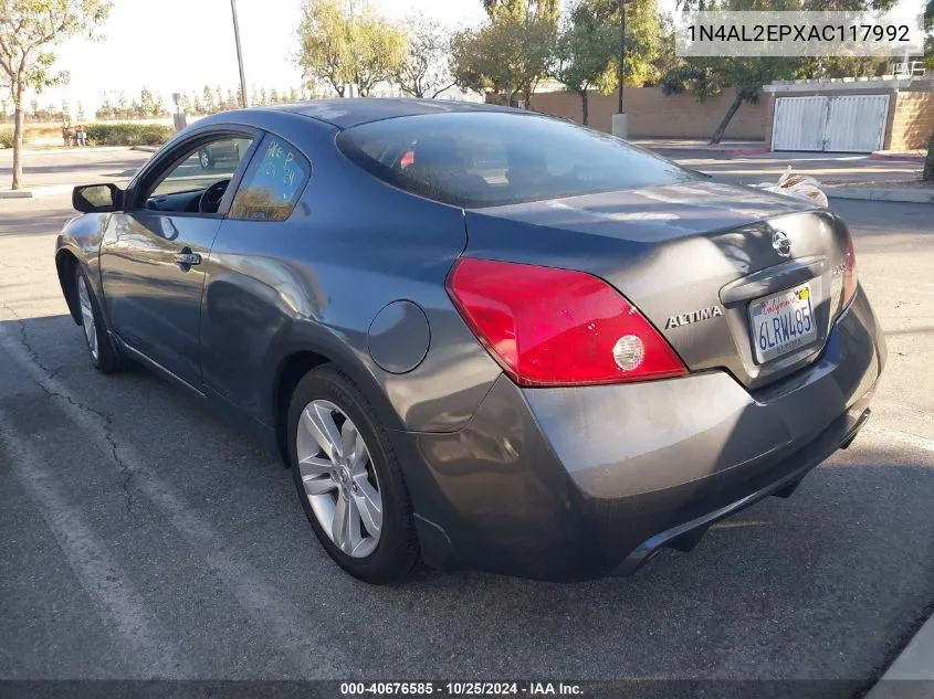 2010 Nissan Altima 2.5 S VIN: 1N4AL2EPXAC117992 Lot: 40676585