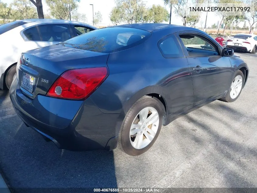 2010 Nissan Altima 2.5 S VIN: 1N4AL2EPXAC117992 Lot: 40676585