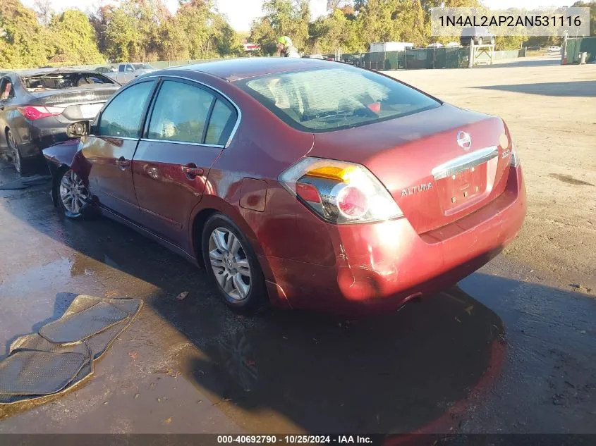 2010 Nissan Altima 2.5 S VIN: 1N4AL2AP2AN531116 Lot: 40692790