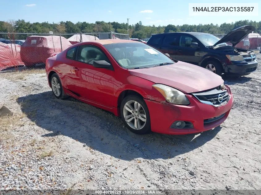 2010 Nissan Altima 2.5 S VIN: 1N4AL2EP3AC135587 Lot: 40705229