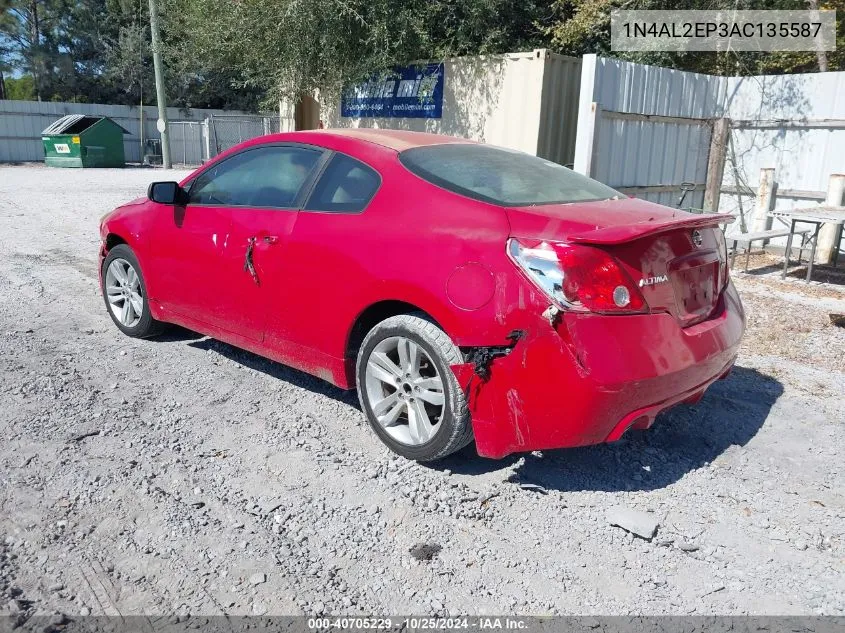 2010 Nissan Altima 2.5 S VIN: 1N4AL2EP3AC135587 Lot: 40705229